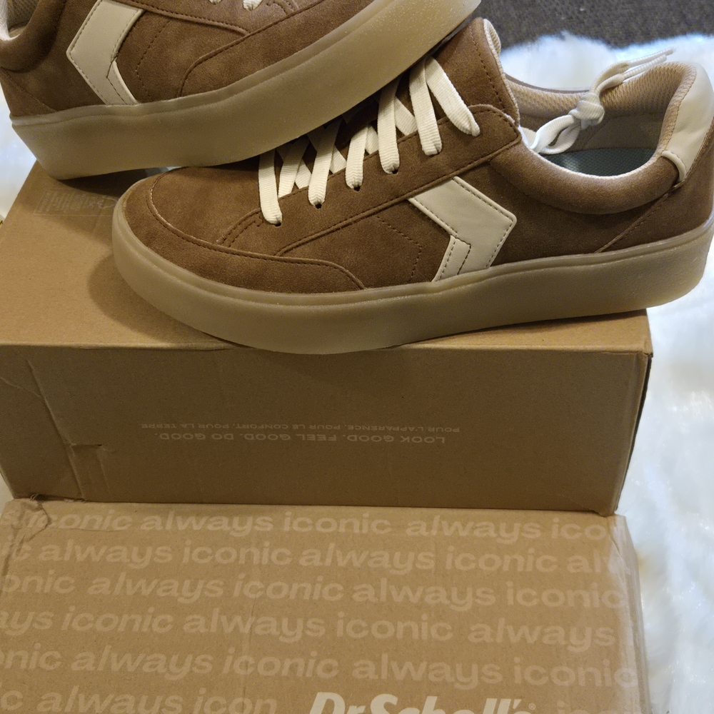 Dr. Scholl's Madison Lace Dr Hony Suede Sneakers - Light Brown